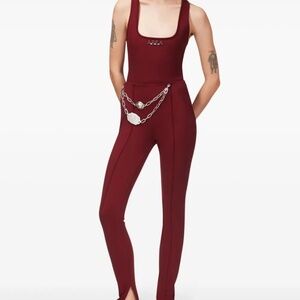 Area Nameplate racer back tank top and chain belt leggings
